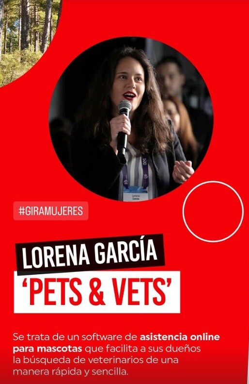 Lorena es finalista de la VII Edición de GIRA Mujeres. 
 "Muy agradecida a este premio como reconocimiento a estos meses de trabajo incansable creando una solución que pusiera el foco en la salud y bienestar de nuestros animales, desde una visión más integral y con el firme propósito de habernos convertido en la primera startup de triple impacto dentro del sector Pet Tech en España."