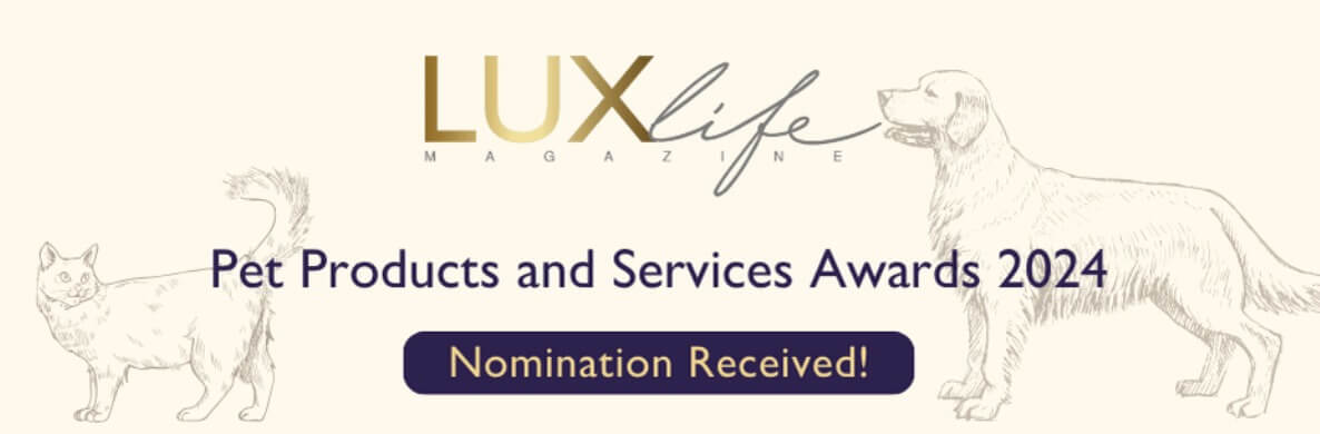 Pets& Vets elegido por LUXlife, para participar en la séptima edición anual de los premios Pet Products & Services Awards 2024, ¡muy agradecidas por este reconocimiento!